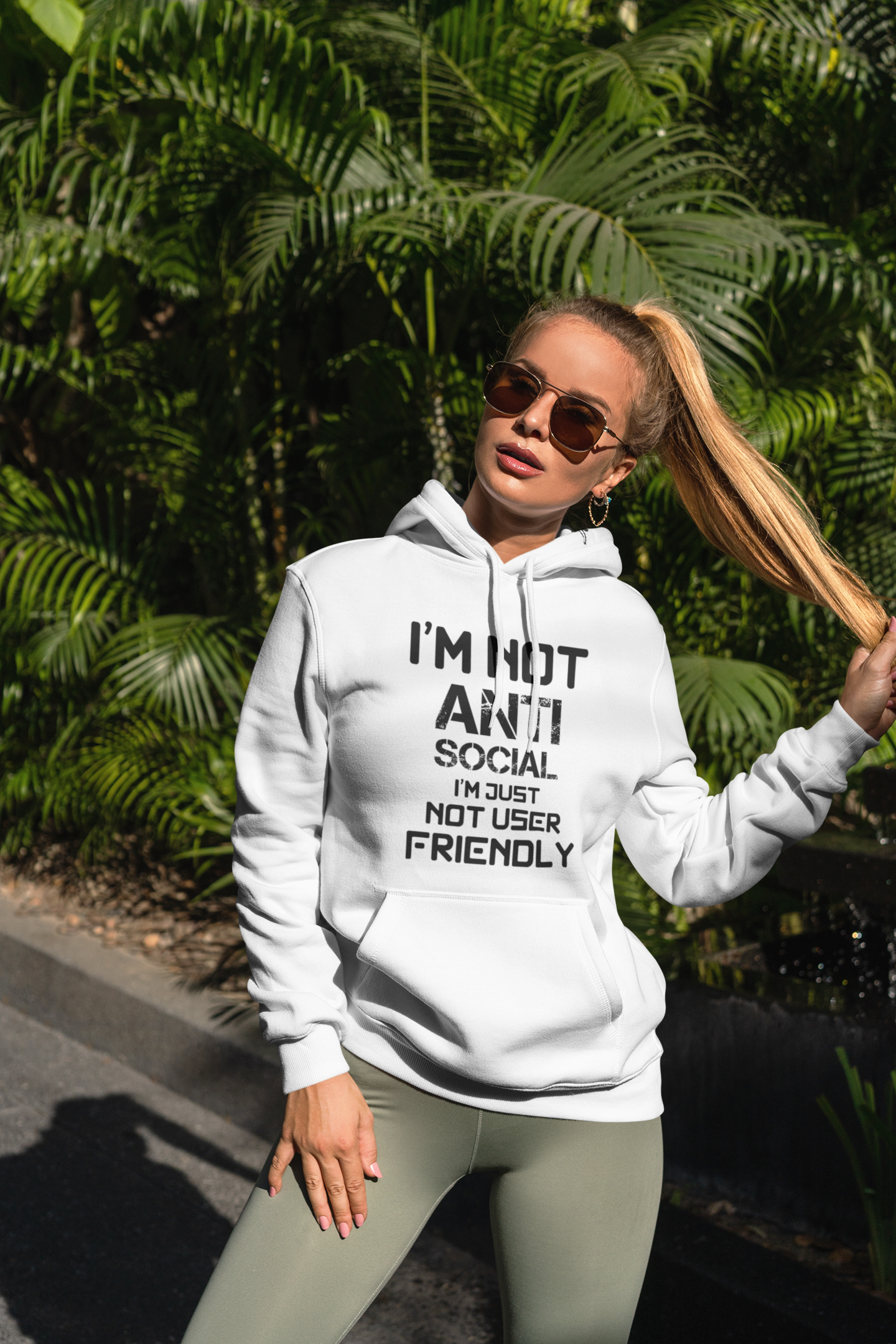 I'm Not Anti Social Hooded Sweatshirt