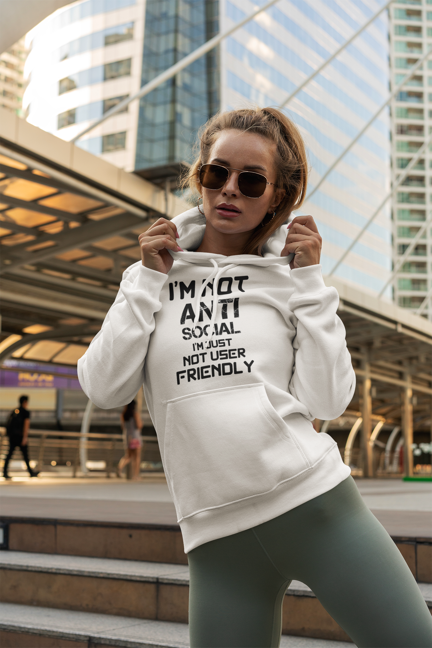 I'm Not Anti Social Hooded Sweatshirt