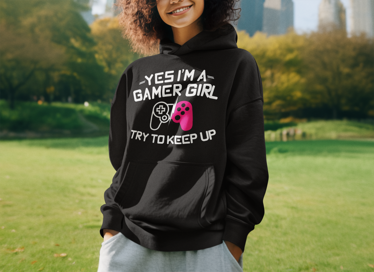 Yes I'm A Gamer Girl Hooded Sweatshirt